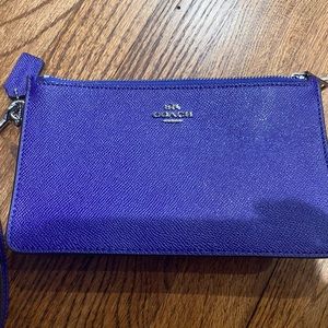 Purple coach wristlet